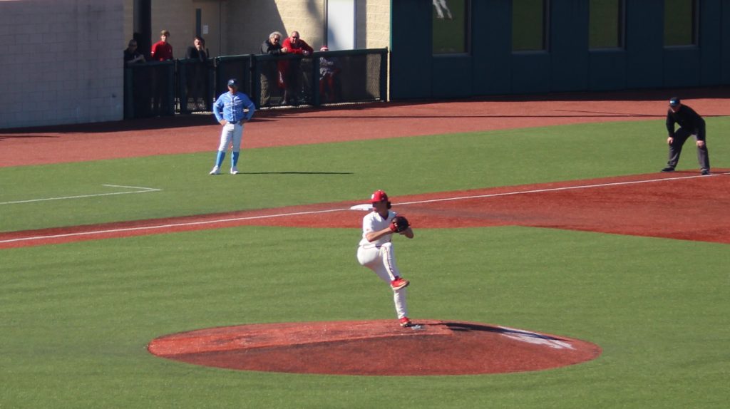 Ty Bothwell pitches to San Diego