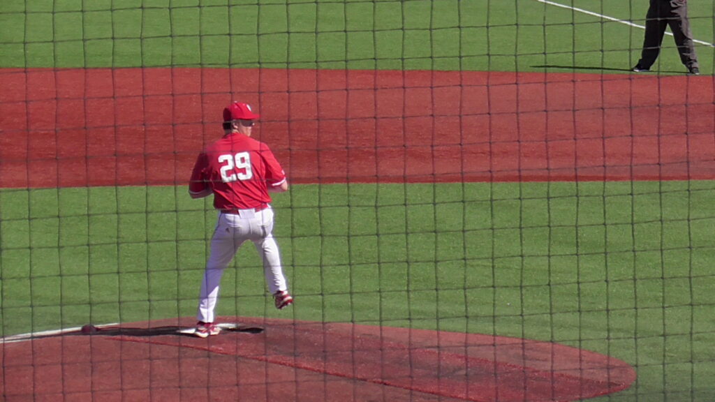 Ryan Kraft pitches to Xavier