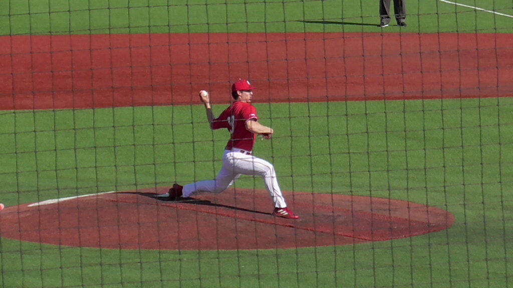 Grant Holderfield pitches to Xavier