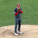 Tony Neubeck pitches at Wrigley Field (Zach Horwitz)
