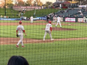 Jeff Mercer and Hogan Denny at Four Winds Field